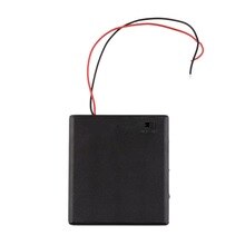 Battery Cover Box Plastic Holder with ON/OFF Switch for 4 x AA Batteries Wholesale dropshipping