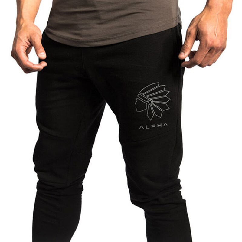 Black Casual Pants Men Jogger Sweatpants Male Gyms Fitness Workout Cotton Skinny Trousers Spring Running Sportswear Pencil pants