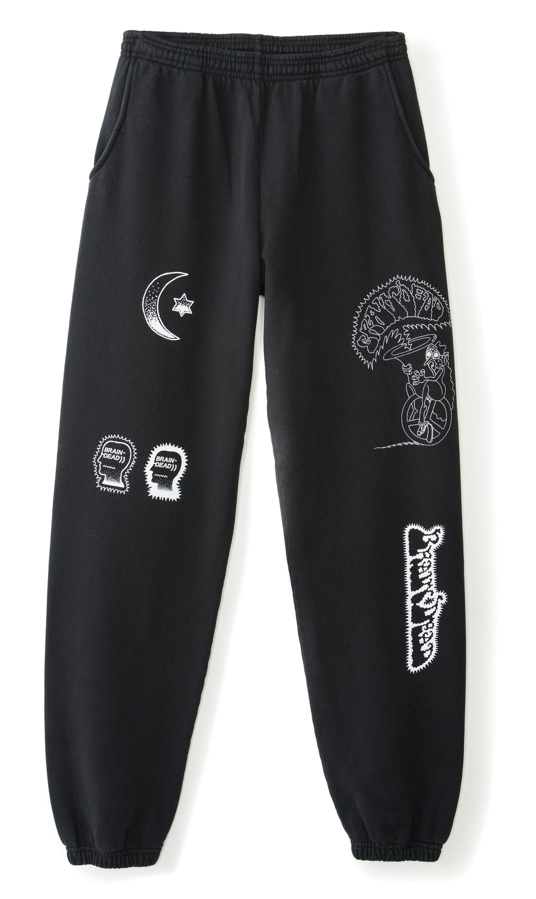 Brain Dead Gustavo Sweatpants Kanye West Autumn Winter 19SS 1:1 Joggers Black Brain Dead Gustavo Sweatpants Trousers Faer of God