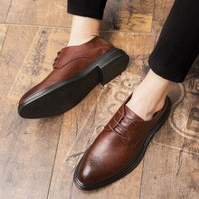 Brand Men Simple Lightweight Oxford Men Classic Shoes Male Business Dress Formal Shoes Black Brown Size 38-45 Drop Shipping %
