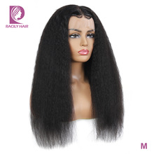 Brazilian Kinky Straight Lace Front Wig For Black Women 13x4 Trasparent Lace Wigs Remy Lace Front Human Hair Wigs Racily Hair