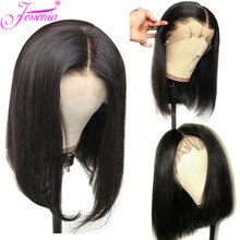 Brazilian Straight Short Bob Wig 150% density  13*4 Lace Front Human Hair Wigs With Pre Plucked With Baby Hair Remy Lace Wig