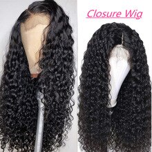 Brazilian Wig 4x4 Lace Closure Wig Curly Human Hair Wig Pre plucked Human Hair Wigs for Black Women Non-Remy Morichy Hair