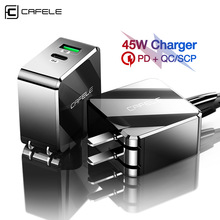 Cafele QC 4.0 3.0 SCP USB Charger 45W PD Phone Charger 5A Supercharger Type C Fast Charger For iPhone 11 X Xiaomi Huawei US Plug