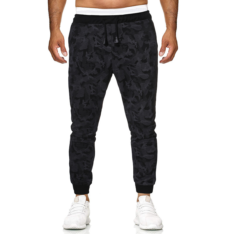 Camouflage Print Mens Designer Pants Fashion Drawstring Straight Mens Pants Casual Pockets Panelled Jogger Males Clothing