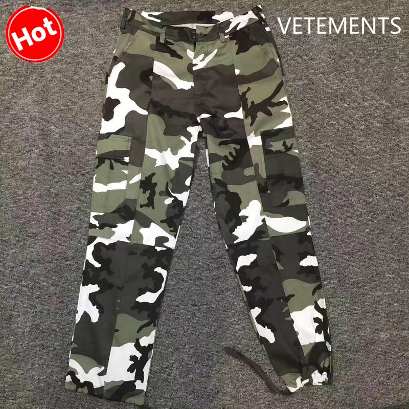 Camouflage VETEMENTS Pants Men Women Hidden Snow Multiple Pockets High Quality Casual VETEMENTS Pants Mens Joggers Sweat Pants
