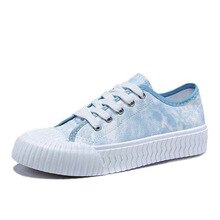 Canvas Flat Shoes Women 2020 Spring New Lace Chunky Sneakers Ladies Leisure Green Flats Female Casual Fashion Woman Sports Shoes