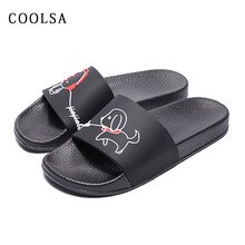 Cartoon Men's Slippers Summer Beach Sandals Soft Flat Non Slip Comfortable Indoor Bathroom Slides Fashion Casual Man House Shoes