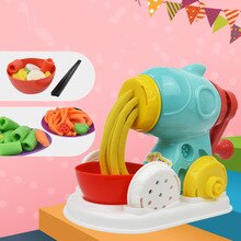 Children Color Clay 3D Playdough DIY Noodle Machine Creative Handmade Cake Barbecue Mold Kitchen Toys Set Kids Gift