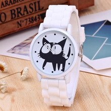 Children Kids Boys Watches Black Cat Fashion Sport Watch Jelly Silicone Strap Quartz Wristwatches Relogio Infantil Clock