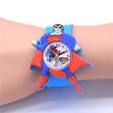 Children's Watches 3D Superman Cartoon Watch Casual Boys Sports Quartz Watches Kids Wristwatch Clock relogio montre enfant reloj
