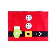 Christmas Place Mats Santa Claus Christmas Decoration Coaster Decor Table Napkins For Dishes Coasters Mat