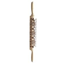 Christmas Snowflake Elk Wooden Rolling Pin Embossing Baking Cookies Noodle Biscuit Fondant Cake Dough Patterned Roller