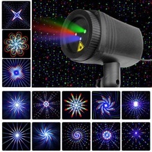 Remote control Red Green 20 Patterns Laser Light Outdoor Waterproof Laser Garden Party Projector Landscape decorative Lights