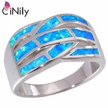 2015 New Style & Unique ! Wholesale & Retail For Women Jewelry Blue Fire Opal Silver Ring Size 7 8 9 OJ6158
