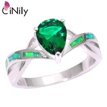 Green Fire Opal Green Quartz Silver Ring Wholesale  Retail New Style For Fashion Women Jewelry Ring Size 7 8 9 OJ8555