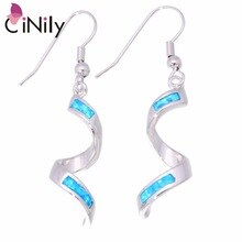 2015 ! Fashion Wholesale & Retail For Women Jewelry Pink / Orange / White / Blue Opal Silver Dangle Earrings 1 7/8" OH3120-23