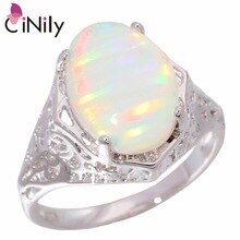 2014 New Style Noble Wholesale & Retail For Women Jewelry White Fire Opal 925 Sterling Silver Plated Ring Size  7 / 8 / 9 OJ5577