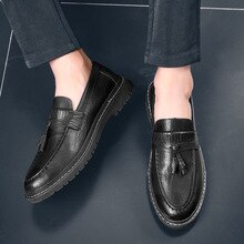 Classic Business Men's Dress Shoes Fashion Elegant Formal Wedding Shoes Men Slip on Office Oxford Shoes for Men Black %