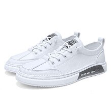 Classic New Arrival  Men Leather Shoes Breathable Flat Shoes Spring Summer Comfortable Casual Shoes Zapatillas for Men Lace-Up %