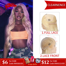 ?Clearence?613 Blonde Straight Lace Front Wig 13x6 in 150% Density Brazilian Remy Human Hair Wigs 8-24 Inches Full Lace Wig