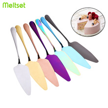 Colorful Pizza Server Stainless Steel Rose Gold Cake Server Blade Cutter For Pie Pizza Shovel Coated Cake Divider Spatula
