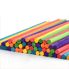Colorful Round wooden stick ice cream wooden bar Popsicle stick / chips educational toys for children/kids DIY handmade material