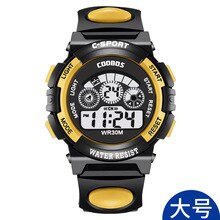 Coolboss Student Children Watch LED Digital Alarm Clock Child Waterproof Outdoor Sports Electronic Wrist Watch for Kids Boy Girl