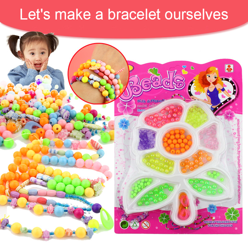 Creative Colorful DIY Jewelry Accessories Beads Space Loose Beads Hands-on Ability Exercise Kid Toy Gift For Children