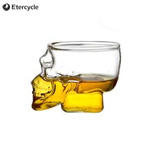 Creative Skull crystal glass cup Vodka /Red wine/ Cocktail Small Wine glass Party Decoration supplies Personalized wine glass