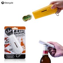 Creative beer Corkscrew emission Beer cap ABS Corkscrew With key ring attachment Beer party Shooting game tool
