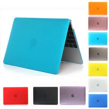 Crystal Matte Cover For Apple Macbook Air 11 12 13 Pro 13 15 Touch Bar Laptop Case Protective Shell For Mac 11.6 13.3 15.4