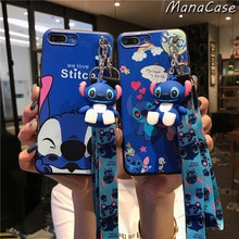 Cute Stitch 3D Cartoon Bracket Case For Samsung Galaxy S8 S9 S10E Note 10 Plus A10 A20 A30 A50 A70 A10S A20S A30S TPU Back Cover