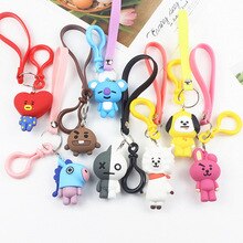 Cute cartoon keychain doll keychain couple bag mobile phone key chain ring pendant wholesale