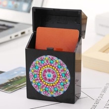 DIY Diamond Painting Business Card Storage Box Creative ID Card Bus Card Holder Gift Special Shaped Diamond Embroidery Box Gift