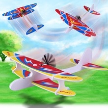 DIY Hand Throw Electric Fly Back Aircraft Rechargeable Glider Education Kids Toy  Aeroplane Model Party Outdoor Fillers Glider