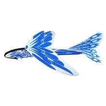 DIY Kid Bird Model Aircraft Toy Rubber Band Powered Plane Toys Random Color
