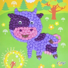 DIY Paper Painting Sticky Sticker Kindergarten Toy Safety Non-toxicity Material Package Craft Toys For Children Kids Random Send