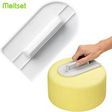 DIY Turn Cake Scraper Plastic Cake Smoother Polisher For Fondant Sugarcraft Cake Decorating Tools Cake Spatula Icing Tool