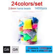 DOLLRYGA 2.6mm hama beads 14000pcs/set 24 color Perler Diy Puzzle High Quality jouet enfant Girl Gift Kid Craft Toy for Children