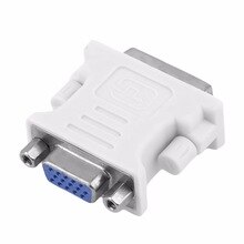 DVI DVI-I Male 24+5 Pin to VGA Female Video LCD Converter Adapter Plug for DVD HDTV Male To Female Adapter White jul 6