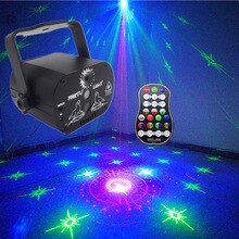 Dj Disco Light led Laser Projector Party Light Effect Audio DJ Club Bar KTV Family Led 16 color Stage Lighting Show with Control