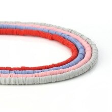 Doreen Box Polymer Clay Katsuki Beads Round Colorful DIY 5mm Dia, Hole: Approx 2.8mm, 39cm long, 3 PCs (Approx 300 PCs/Strand)