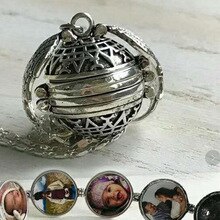 Doreen Box Vintage Magic Photo Pendant Memory Floating Locket Necklace For Women Men Copper Metal Fashion Album Box Necklaces