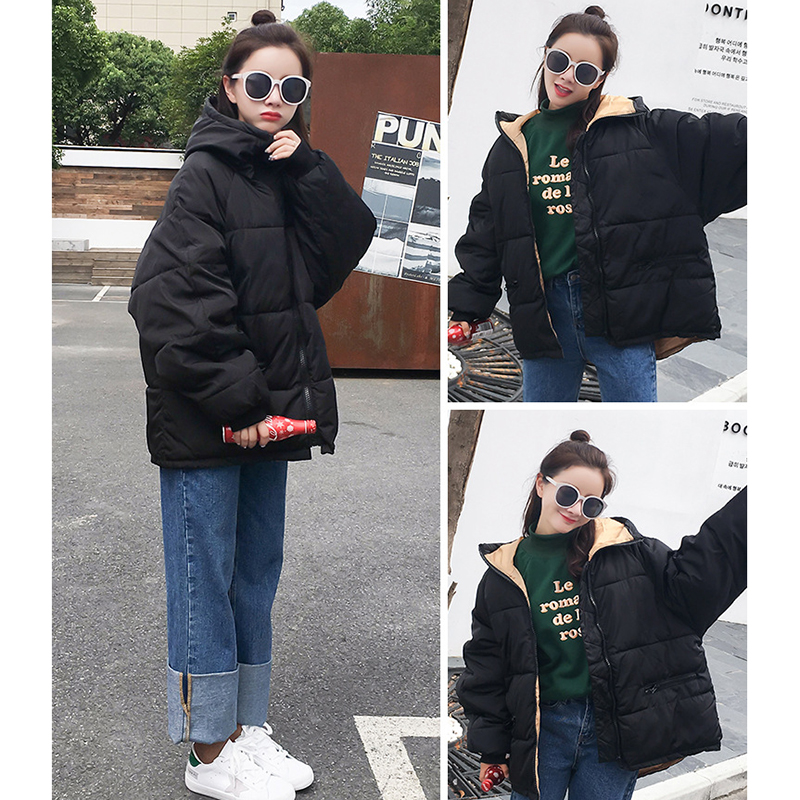 Down Coat Ladies New Fashion Autumn Winter Small Down Jacket Hooded Women Thick Warm Coat Large Size Red L
