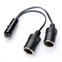 Dual Port Car Styling Cigarette Lighter 12V-24V Power Charger Adapter Socket Splitter Female Socket Bakelite Plug Connector HOT