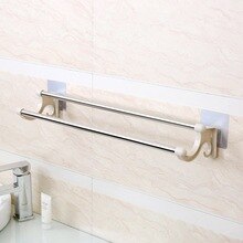 Durable Stainless Steel Home Seamless Vacuum Suction Cup Towel Rack Bathroom Towel Rack Towel Hanging Rack