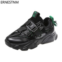 ERNESTNM Sneakers Women Plus Size Breathable Women Causal Shoes Platform 2020 Spring Autumn Fashion Thick Bottom Chunky Sneakers