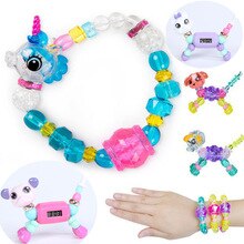 Elf children's handmade beaded bracelet watch magic handmade DIY with time cute animal amazing bracelet necklace girl small gift