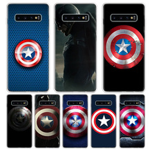 Erilles Captain America Phone Shell For Samsung Galaxy S10Lite Note 10 9 8 S9 S8 J4 J6 J8 + Plus S7 S6 Silicone Phone Cover Case